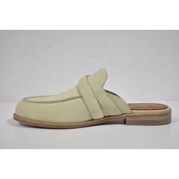 Christian Louboutin Muloman Flat Beige Suede Backless Slide Loafer Mule 42 9